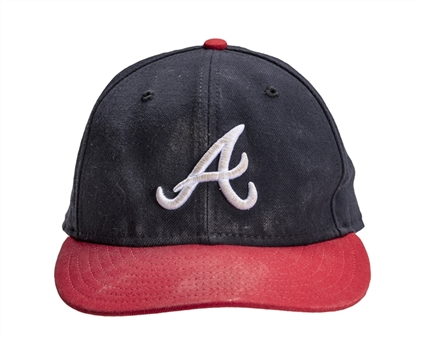Circa 2003-2004 Chipper Jones Game Used Atlanta Braves Cap (J.T. Sports)